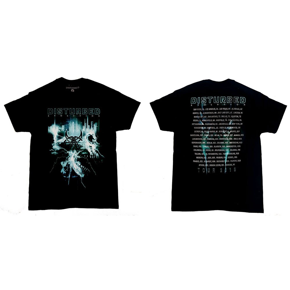 Disturbed Unisex T-Shirt: Apocalypse Date back (Back Print/Ex. Tour) (Small)