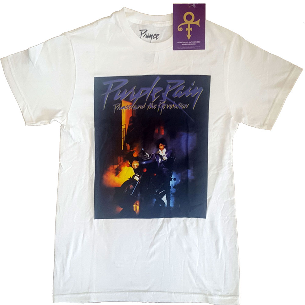 Prince Unisex T-Shirt: Purple Rain Square (Small)