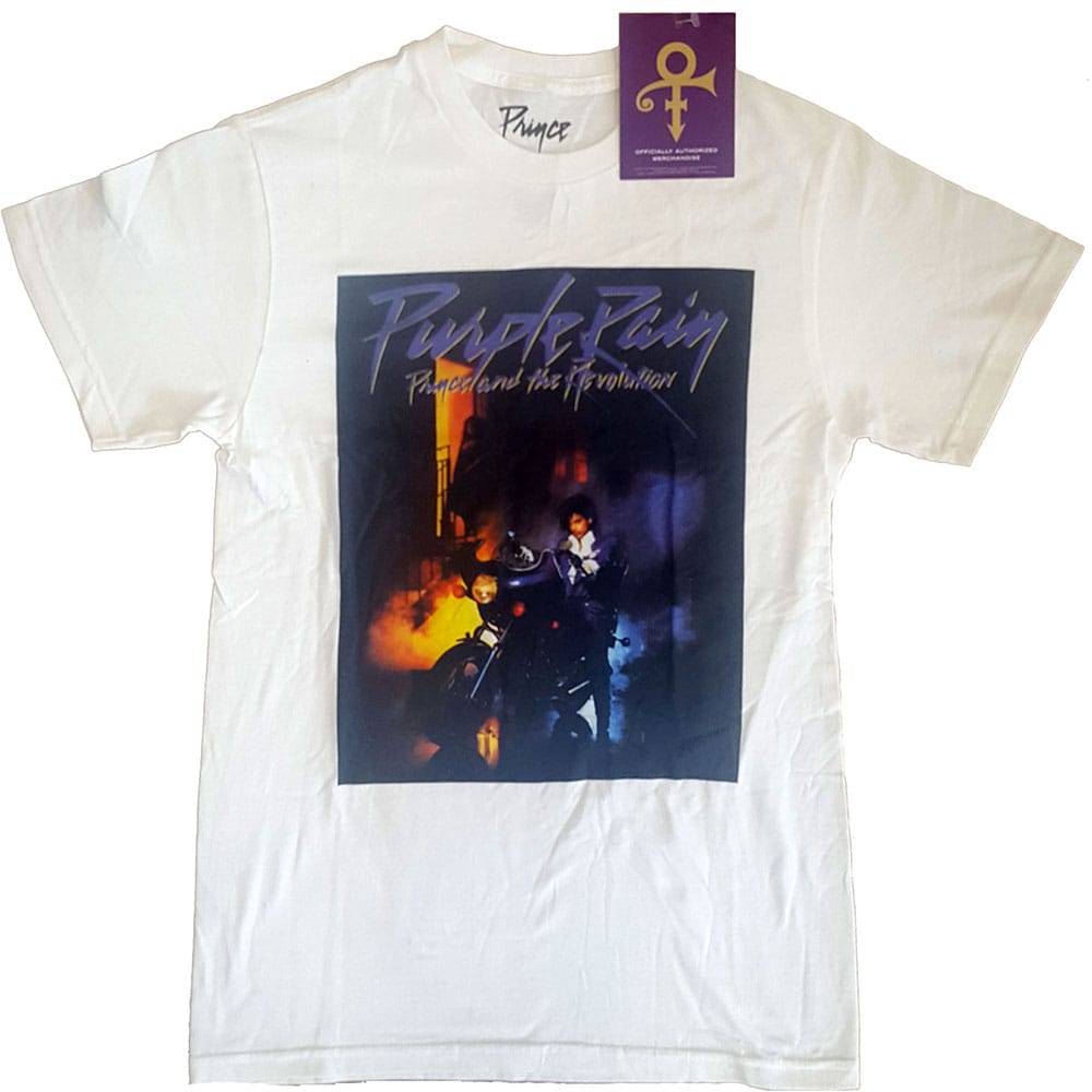 Prince Unisex T-Shirt: Purple Rain Square (Large)