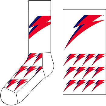 David Bowie Unisex Ankle Socks: Flash (UK Size 7 - 11)
