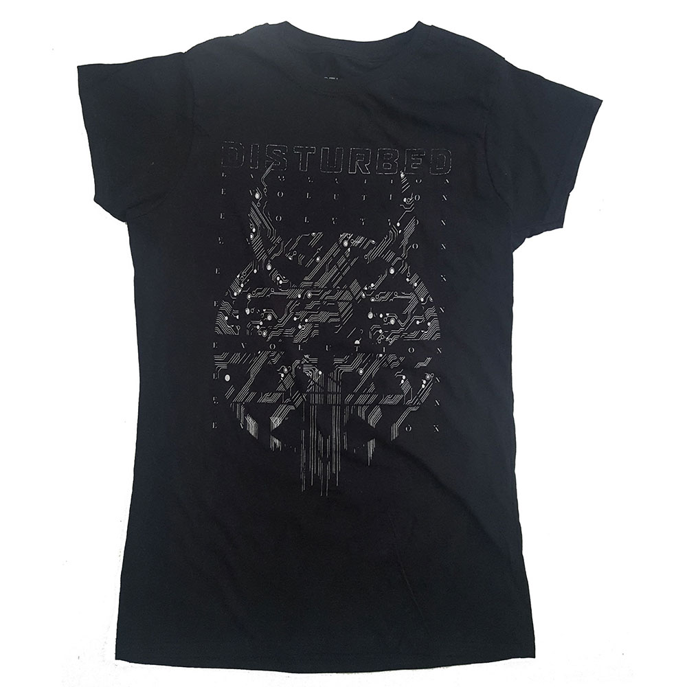 Disturbed Ladies T-Shirt: Omni Foil (Ex-Tour) (X-Large)