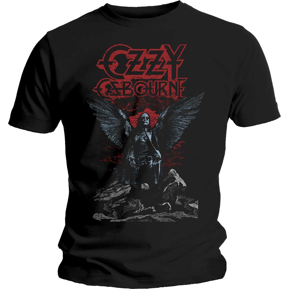 Ozzy Osbourne Unisex T-Shirt: Angel Wings (X-Large)