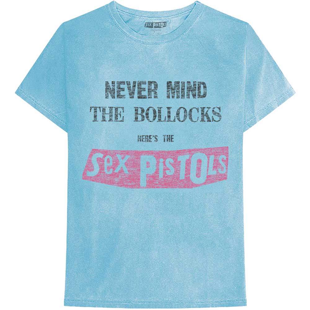 The Sex Pistols Unisex T-Shirt: Never Mind the Bollocks Distressed (Mineral Wash) (X-Large)