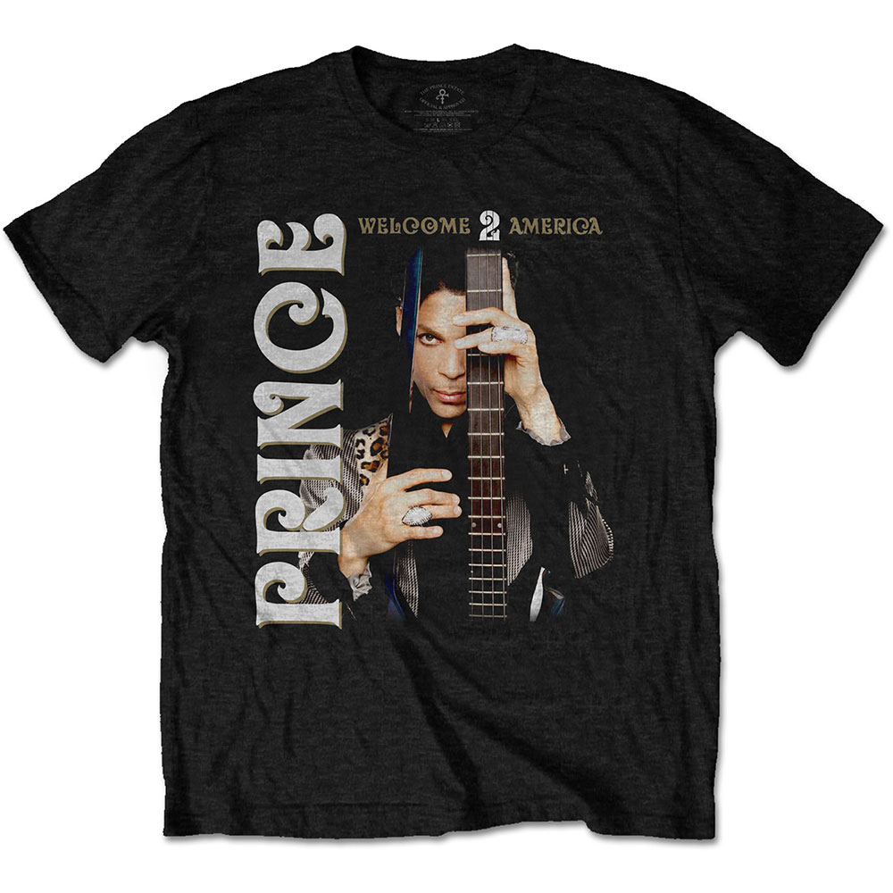 Prince Unisex T-Shirt: Welcome 2 America (Large)