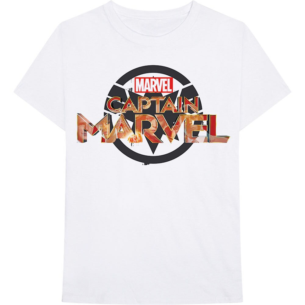 Marvel Comics Unisex T-Shirt: Captain Marvel New Logo (Medium)