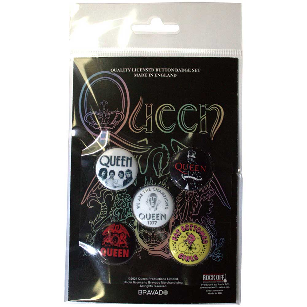 Queen  Button Badge Pack: Fat Bottomed Girls