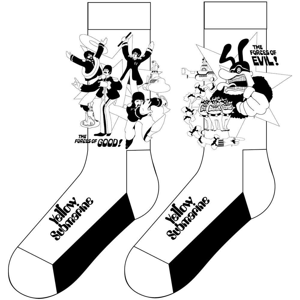 The Beatles Unisex Ankle Socks: Good V Evil (UK Size 7 - 11)