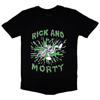 Cartoon Network Unisex T-Shirt: Rick & Morty - Green Splat (Small)