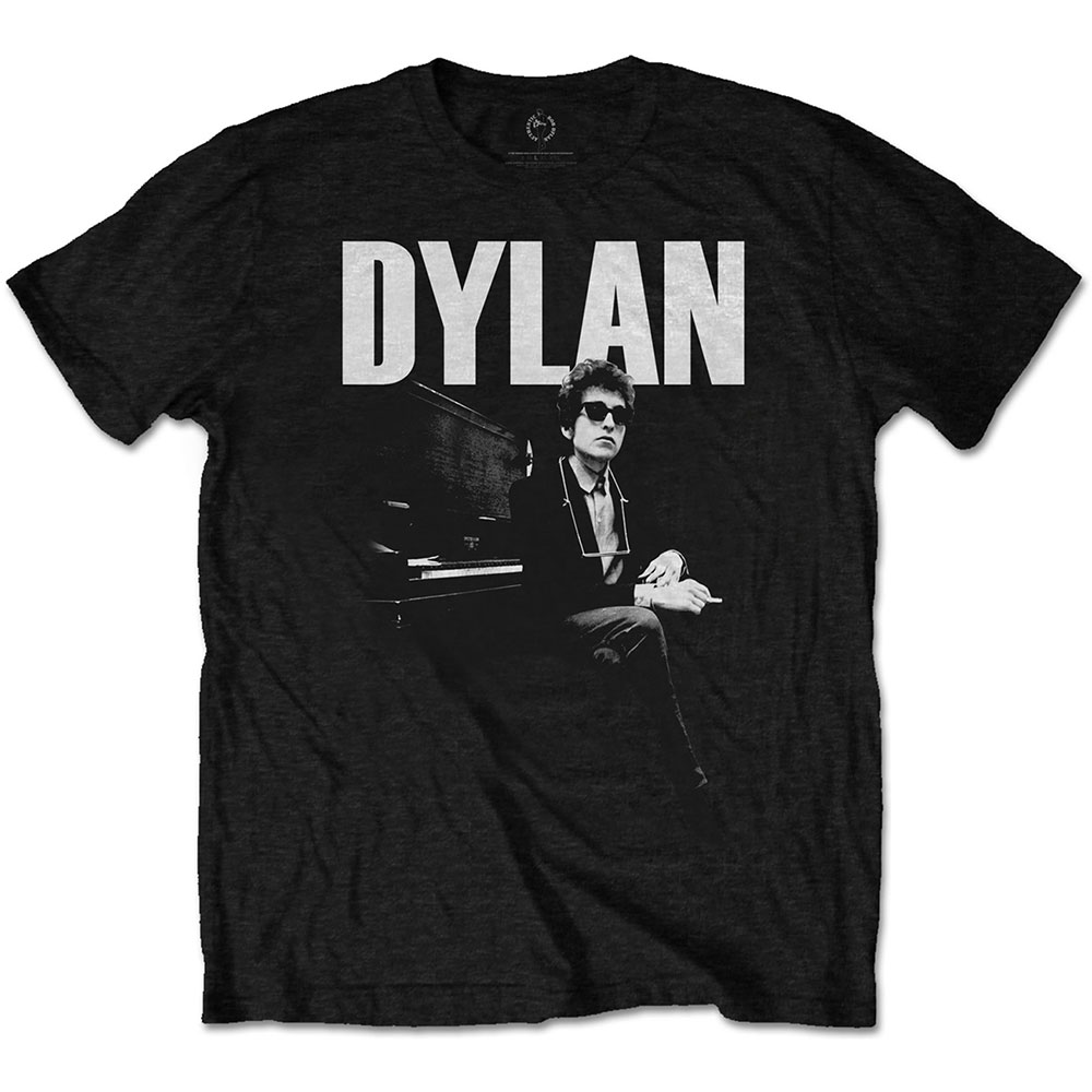 Bob Dylan Unisex T-Shirt: At Piano (X-Large) - 2