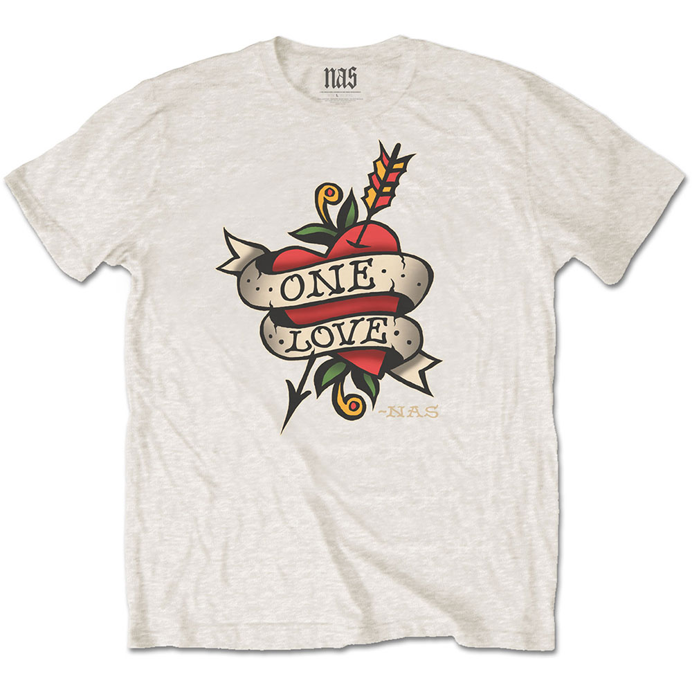 Nas Unisex T-Shirt: Love Tattoo (X-Large)