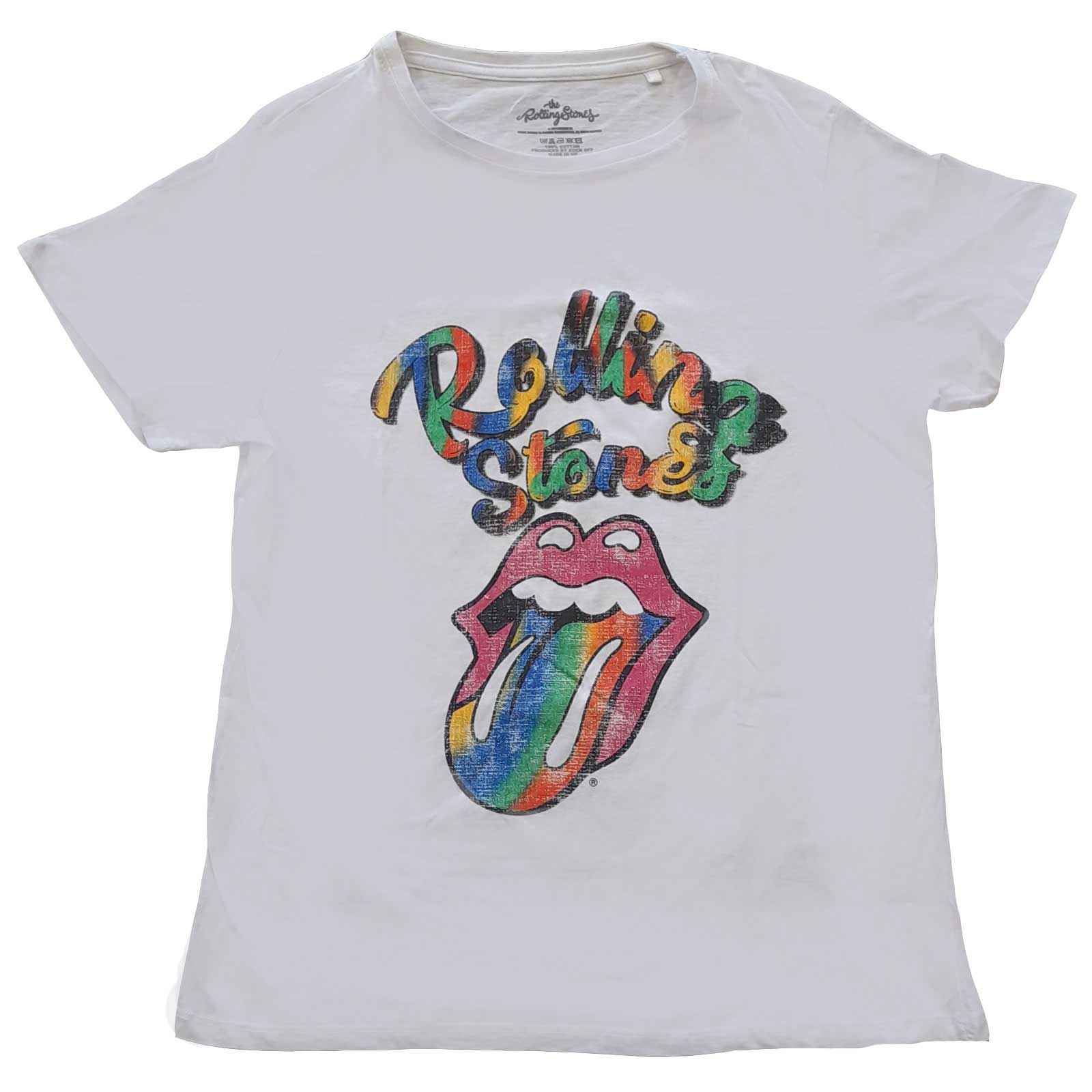 The Rolling Stones Ladies T-Shirt: Tie Dye Tongue (12)