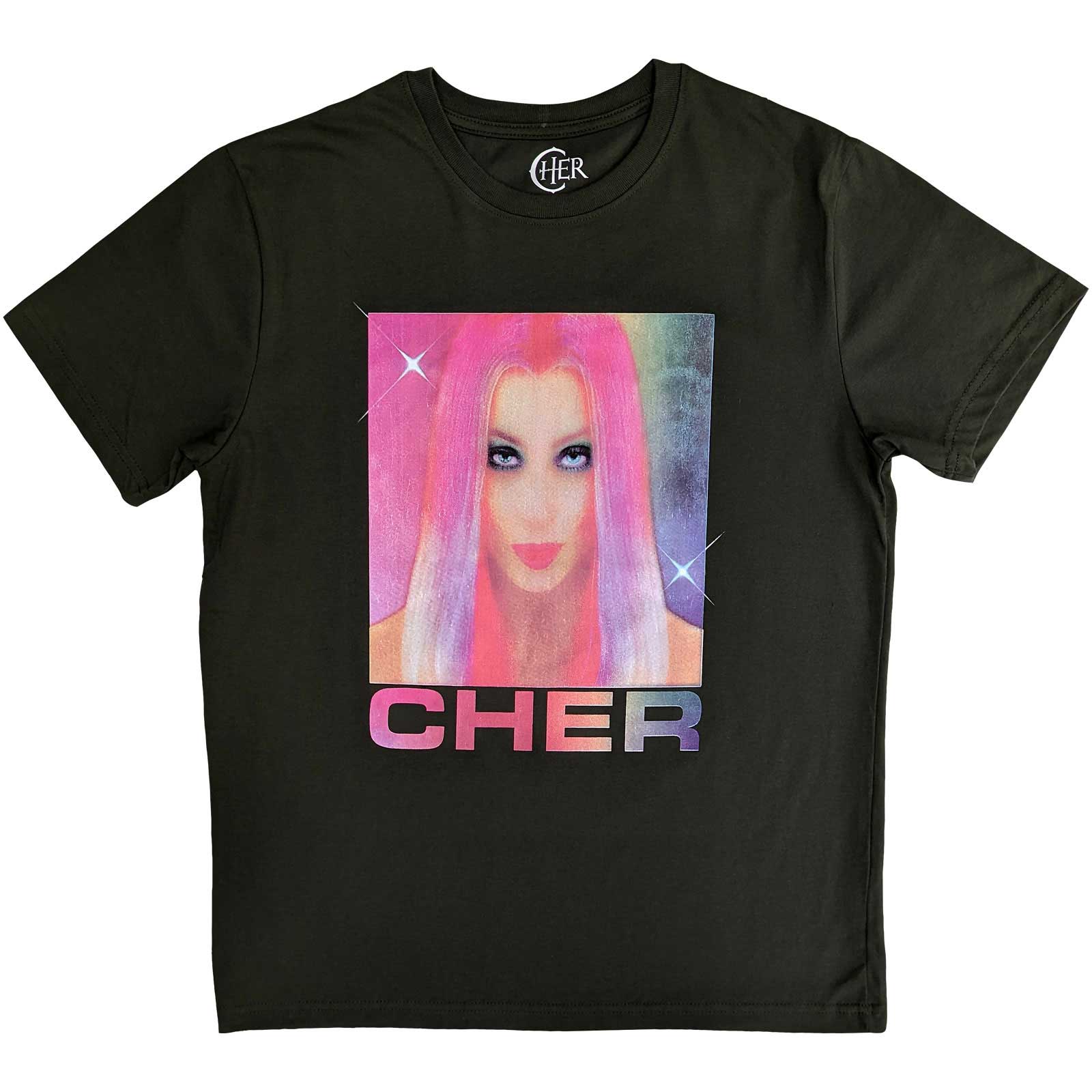 Cher Unisex T-Shirt: Pink Hair (Medium)