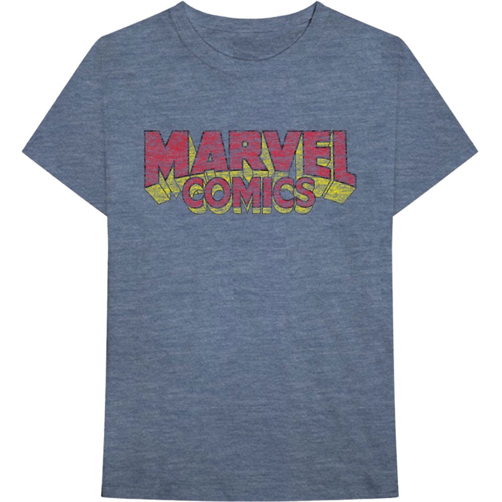 Marvel Comics Unisex T-Shirt: Distressed Logo (Large)