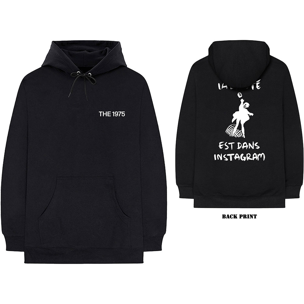 The 1975 Unisex Pullover Hoodie: ABIIOR Est Dans Instagram (Back Print) (Large)