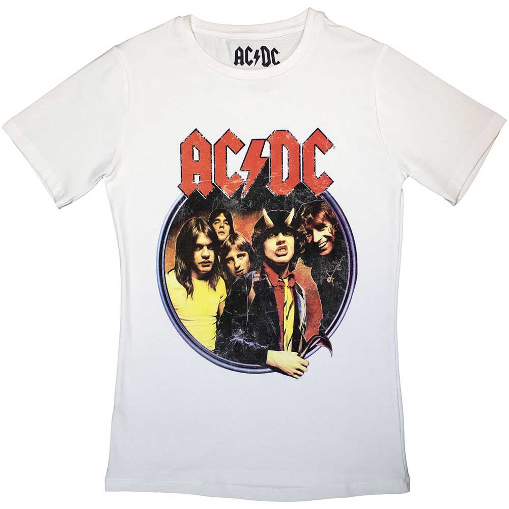 AC/DC Ladies T-Shirt: Highway To Hell Circle (Large)