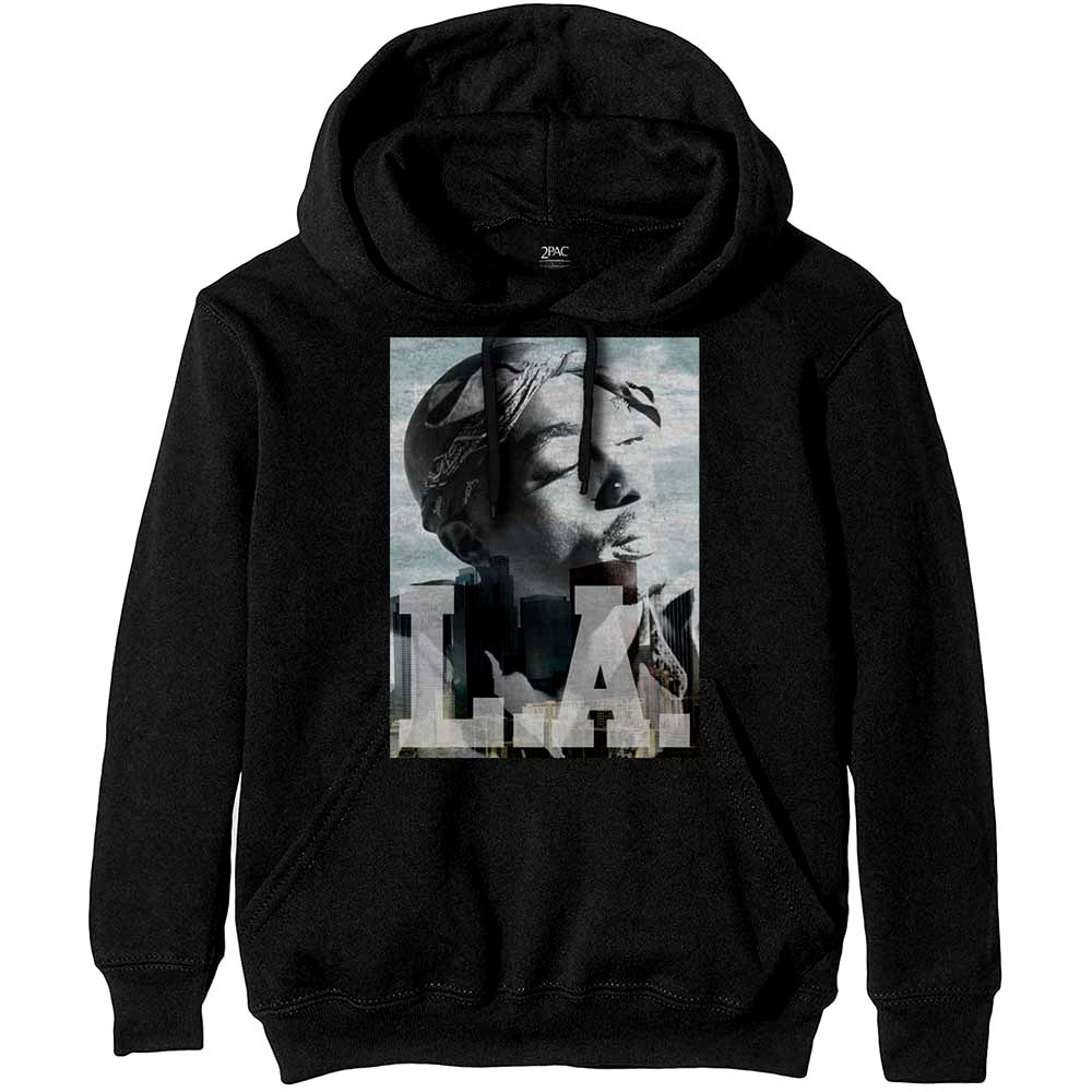 Tupac Unisex Pullover Hoodie: LA Skyline (X-Large) - 2