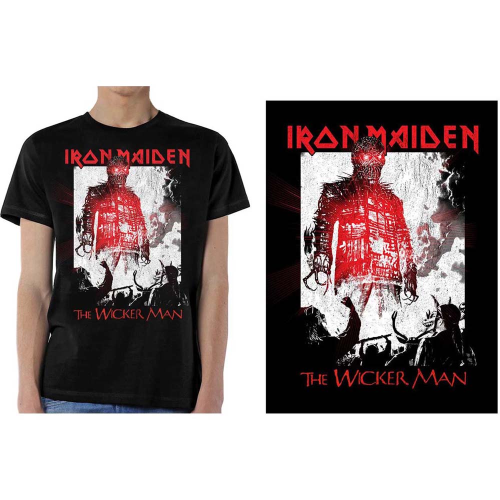 Iron Maiden Unisex T-Shirt: The Wicker Man Smoke (X-Large)