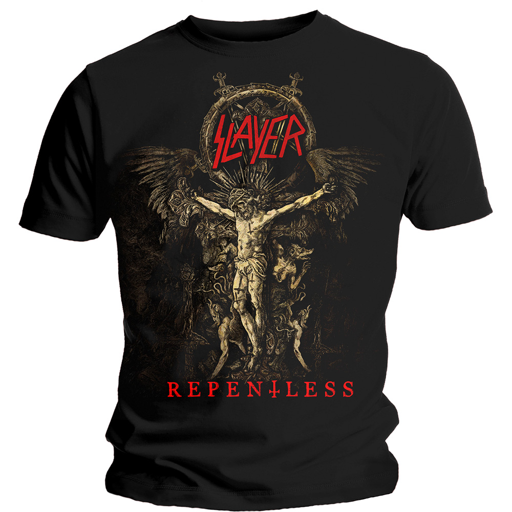 Slayer Unisex T-Shirt: Cruciform Skeletal (Large)