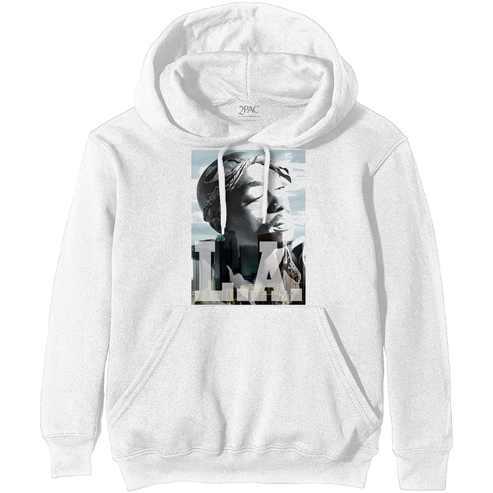Tupac Unisex Pullover Hoodie: LA Skyline (Medium)