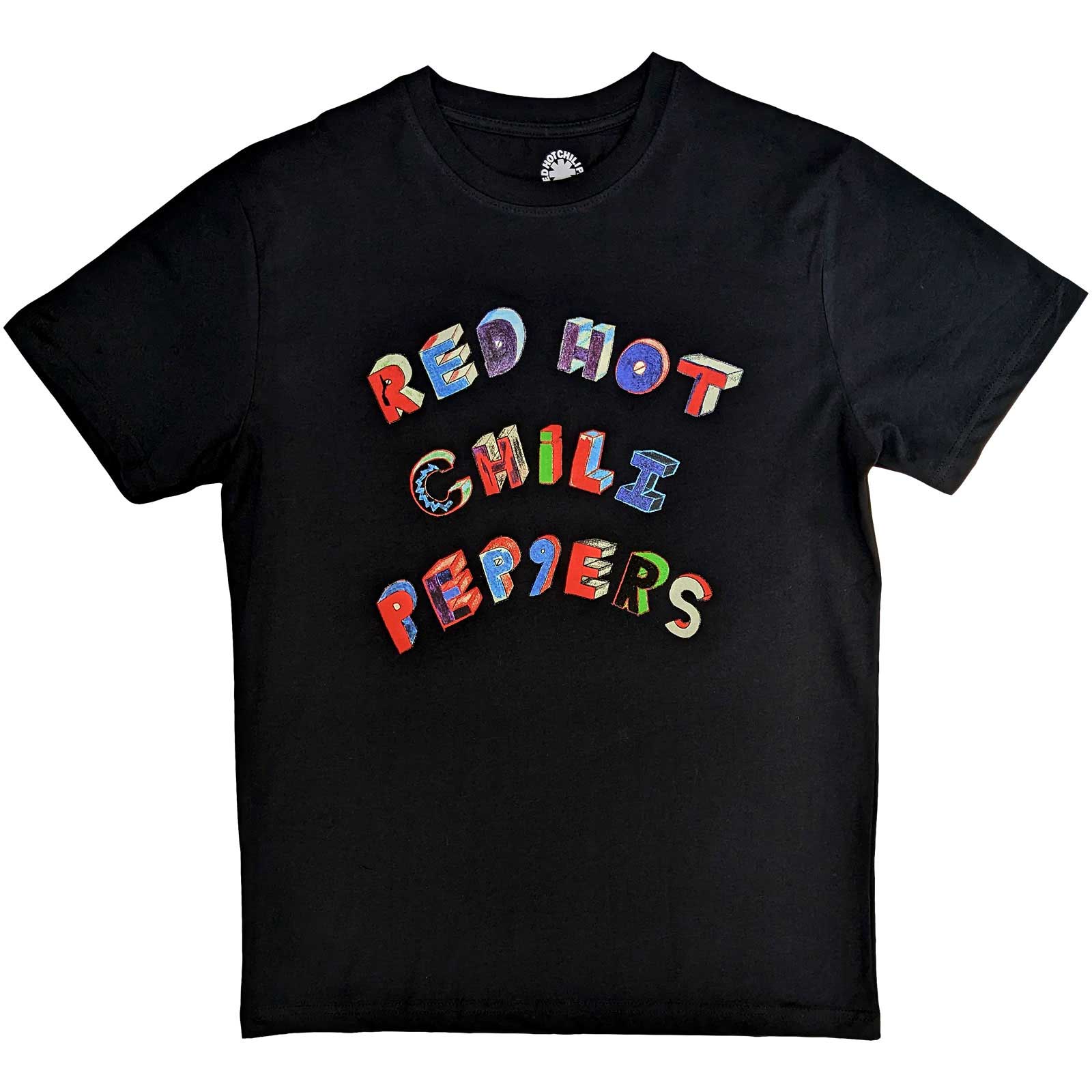 Red Hot Chili Peppers Unisex T-Shirt: Colourful Letters (Medium)