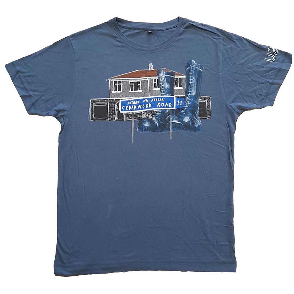 U2 Unisex T-Shirt: Cedar Wood Road (Large)