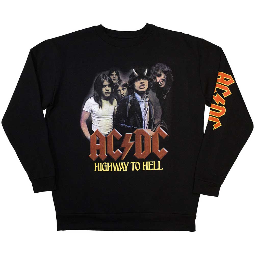 AC/DC Unisex Sweatshirt: H2H Band (Sleeve Print) (X-Large)