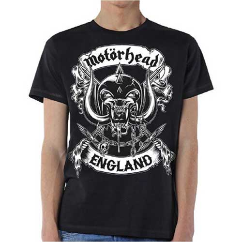 Motorhead Unisex T-Shirt: Crossed Swords England Crest (Large) - 2