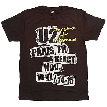 U2 Unisex T-Shirt: I+E Paris Event 2015 (Medium)