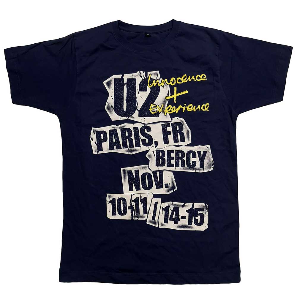 U2 Unisex T-Shirt: I+E Paris Event 2018 (Medium)