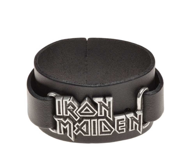 Armband: Iron Maiden Logo Leather Wriststrap