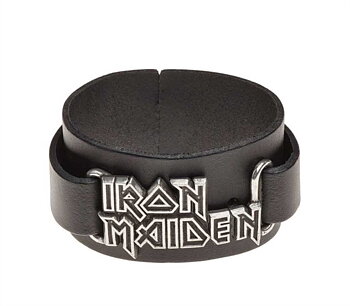 Armband: Iron Maiden Logo Leather Wriststrap