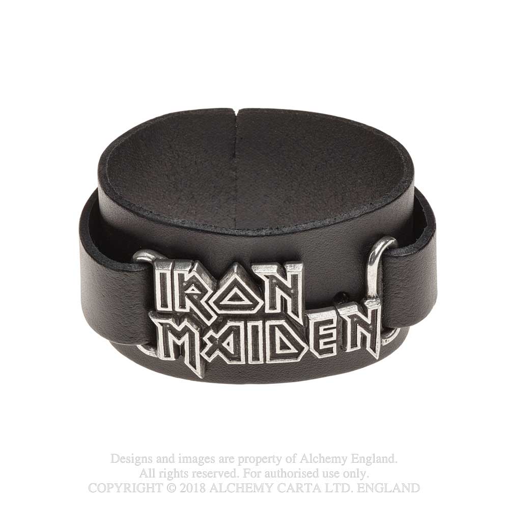 Armband: Iron Maiden Logo Leather Wriststrap - 2