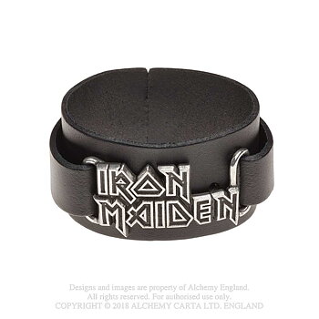 Armband: Iron Maiden Logo Leather Wriststrap