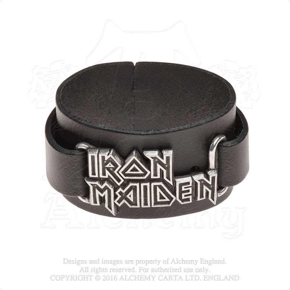 Armband: Iron Maiden Logo Leather Wriststrap - 3