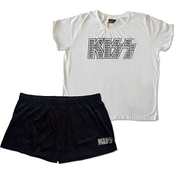 KISS Ladies Summer Pyjamas: Logo Infill (Large)