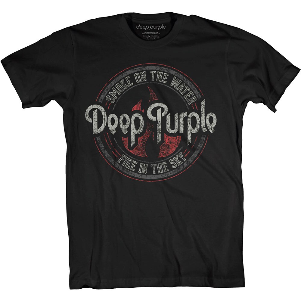 Deep Purple Unisex T-Shirt: Smoke Circle (Medium)