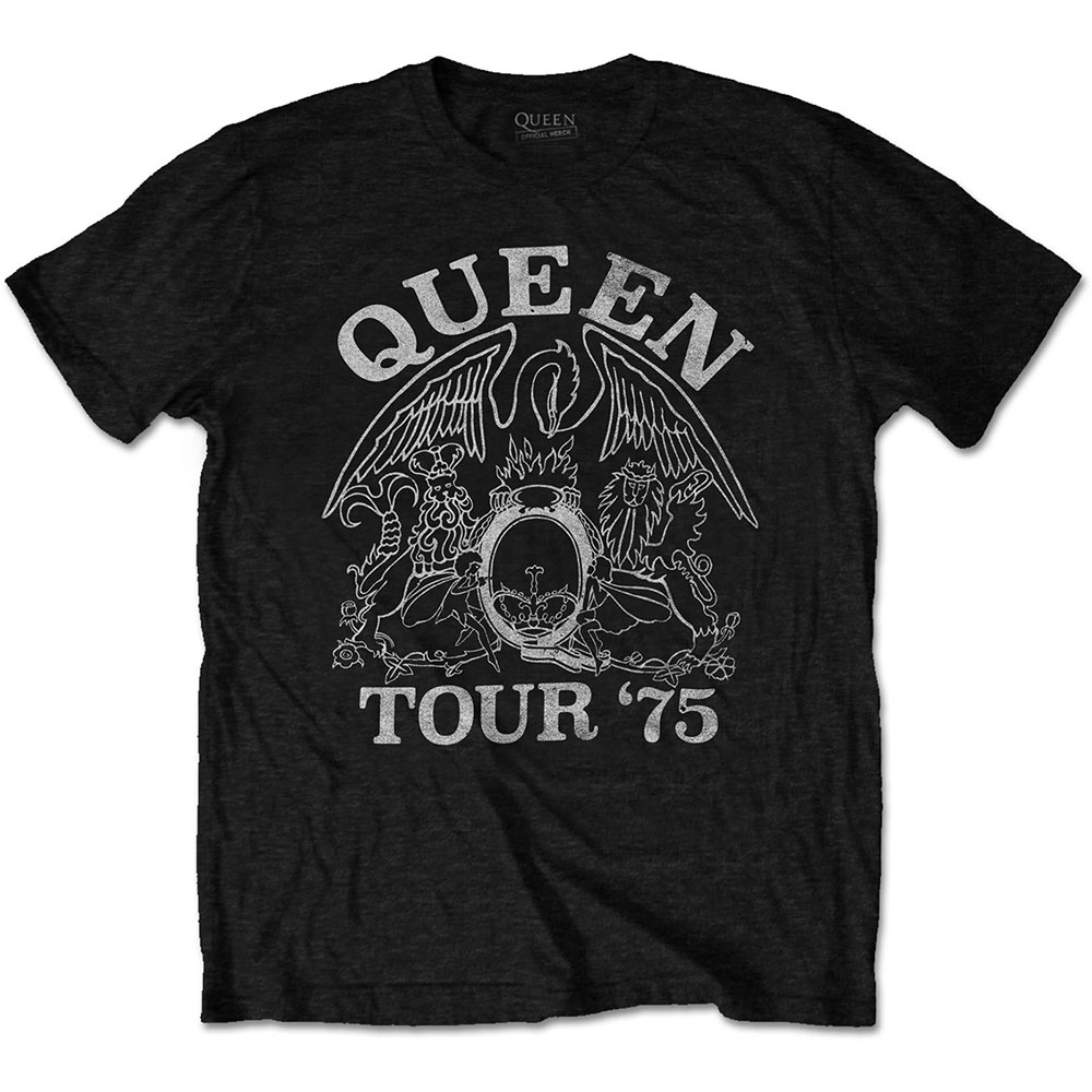 Queen Unisex Eco T-Shirt: Tour '75 (Large)