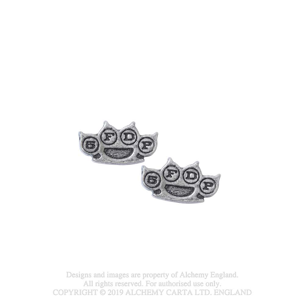Five Finger Death Punch Stud Earrings: Knuckleduster - 2