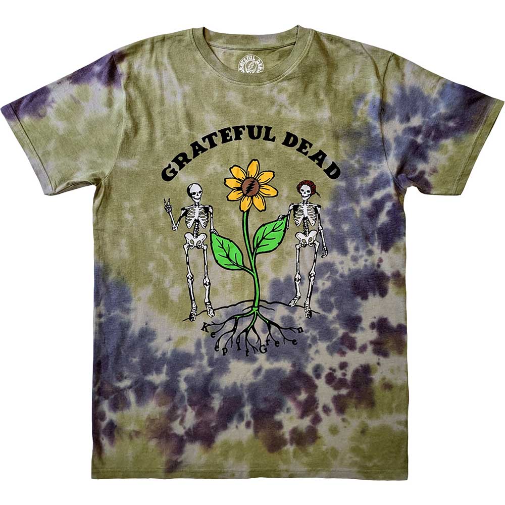 Grateful Dead Unisex T-Shirt: Keep It Green (Wash Collection) (Medium)