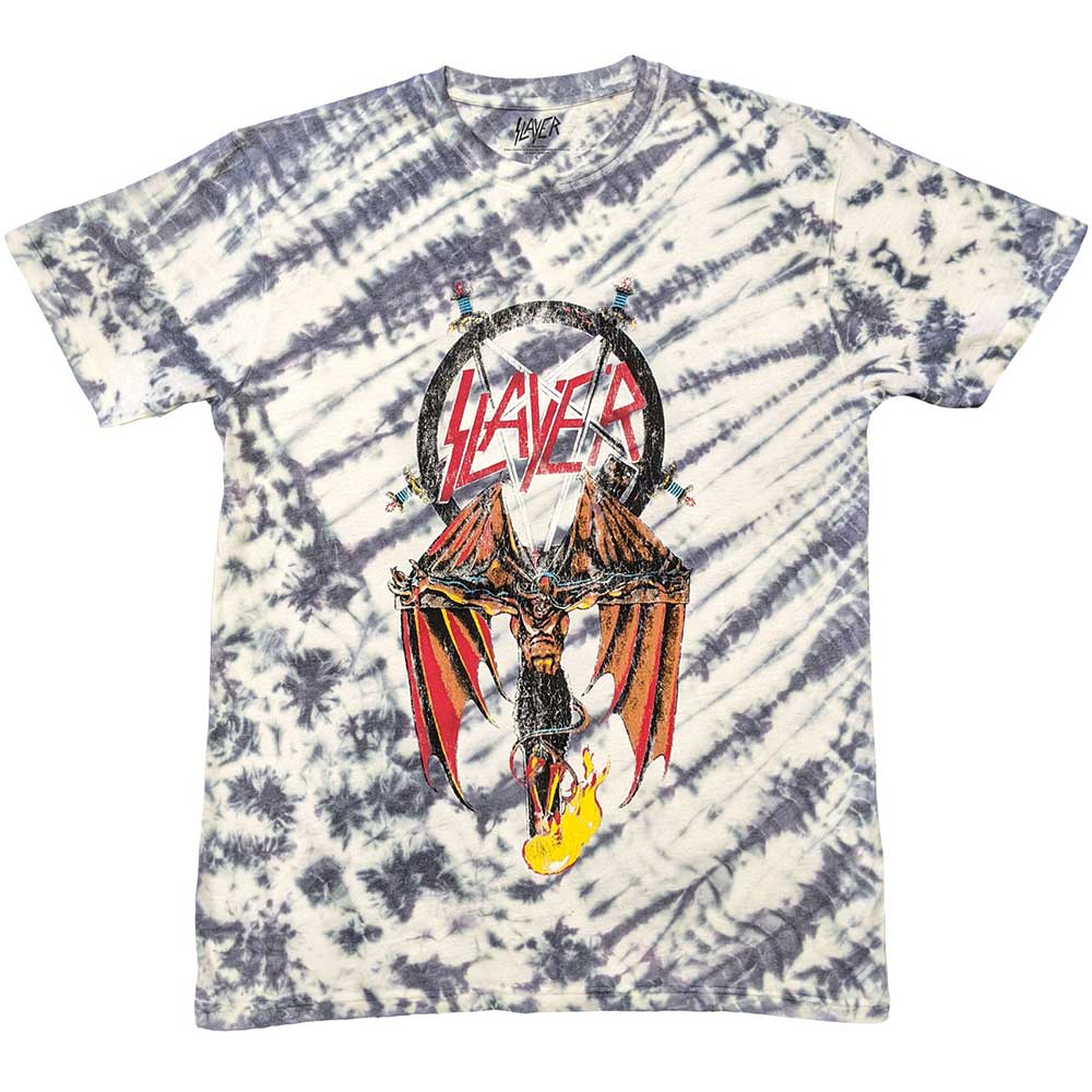 Slayer Unisex T-Shirt: Winged Crucifix (Wash Collection) (Medium)