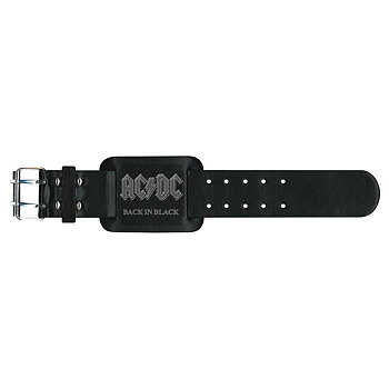 AC/DC Leather Wrist Strap: Back in Black