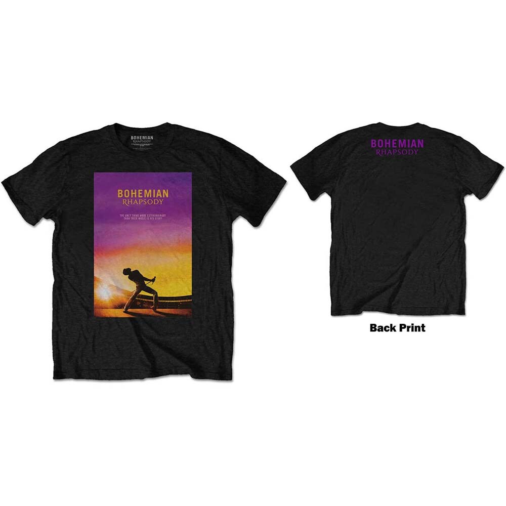 Queen Unisex T-Shirt: Bohemian Rhapsody (Back Print) (Large)