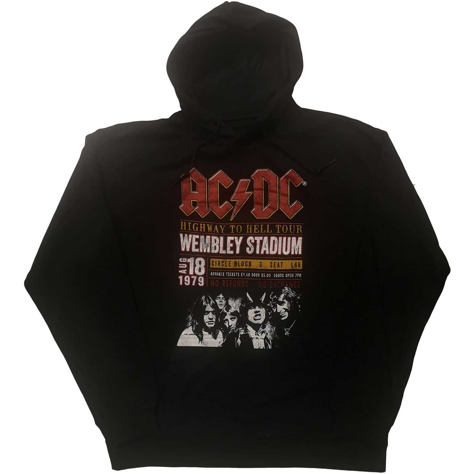 AC/DC Unisex Pullover Hoodie: Wembley '79 (Eco-Friendly) (Small)
