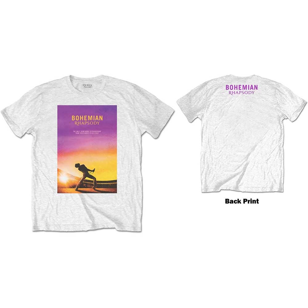 Queen Unisex T-Shirt: Bohemian Rhapsody (Back Print) (Large)