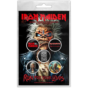 Iron Maiden Button Badge Pack: Run For Your Lives