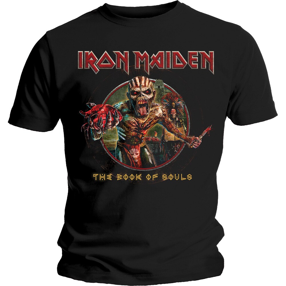 Iron Maiden Unisex T-Shirt: Book of Souls Eddie Circle (XX-Large) - 2
