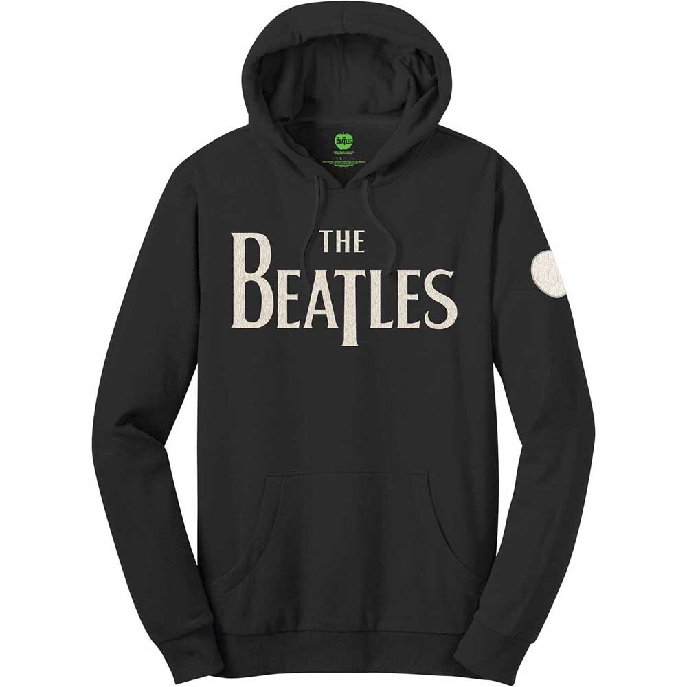 The Beatles Unisex Pullover Hoodie: Logo & Apple (Applique) (X-Large)