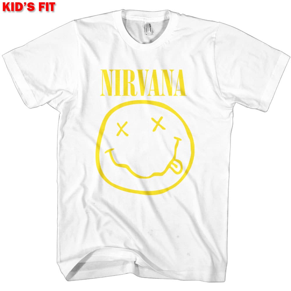 Nirvana Kids T-Shirt: Yellow Smiley (11-12 Years)