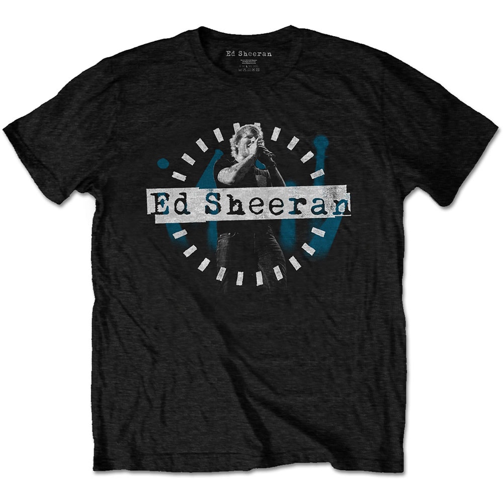 Ed Sheeran Unisex T-Shirt: Dashed Stage Photo (Large)