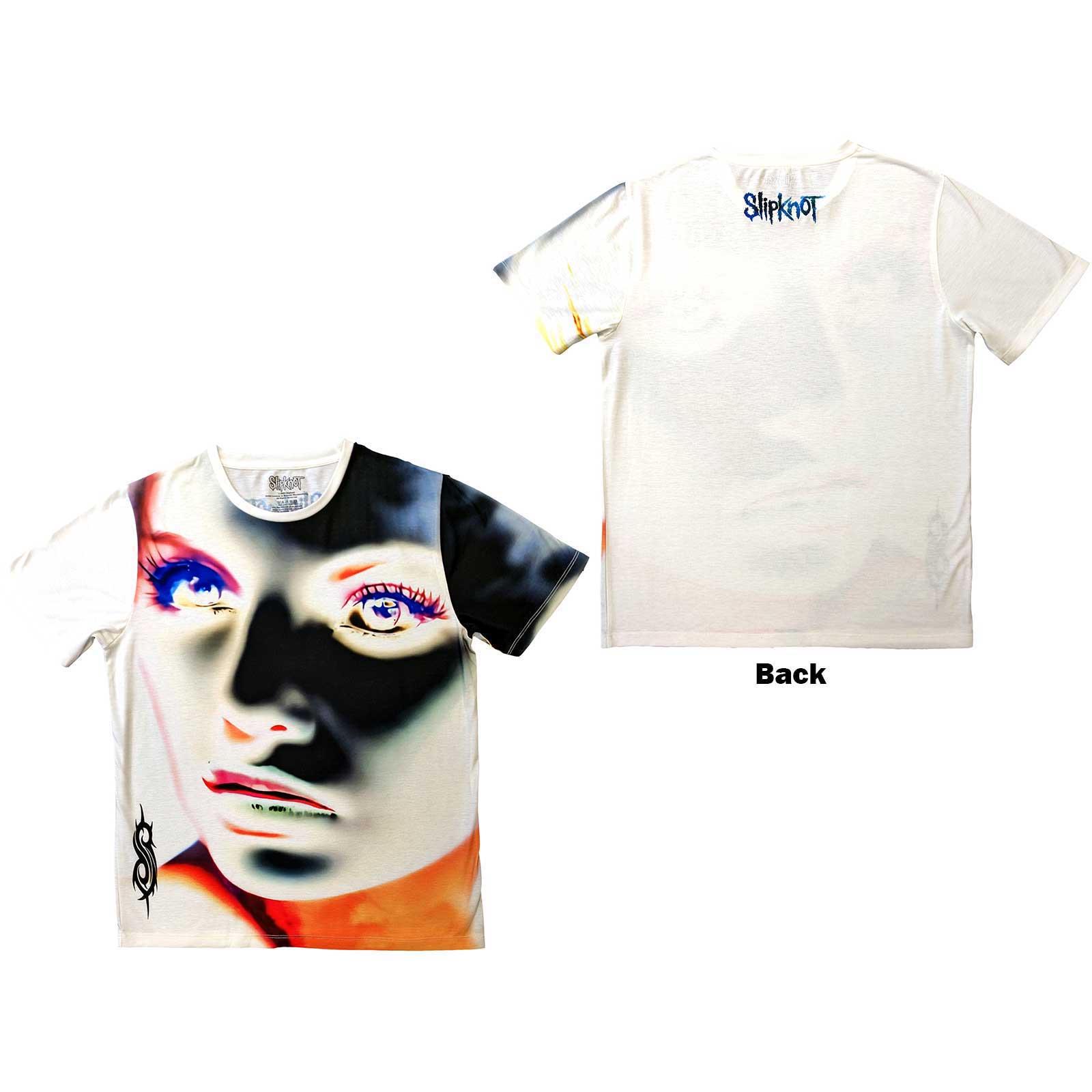 Slipknot Unisex T-Shirt: Adderall Face Inverted (Back Print) (X-Large)